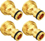 3/4" GHT Male Garden Hose Quick Connect Adapter Brass Connect Fitting(Pack of 4) V1258-DP02-B-492