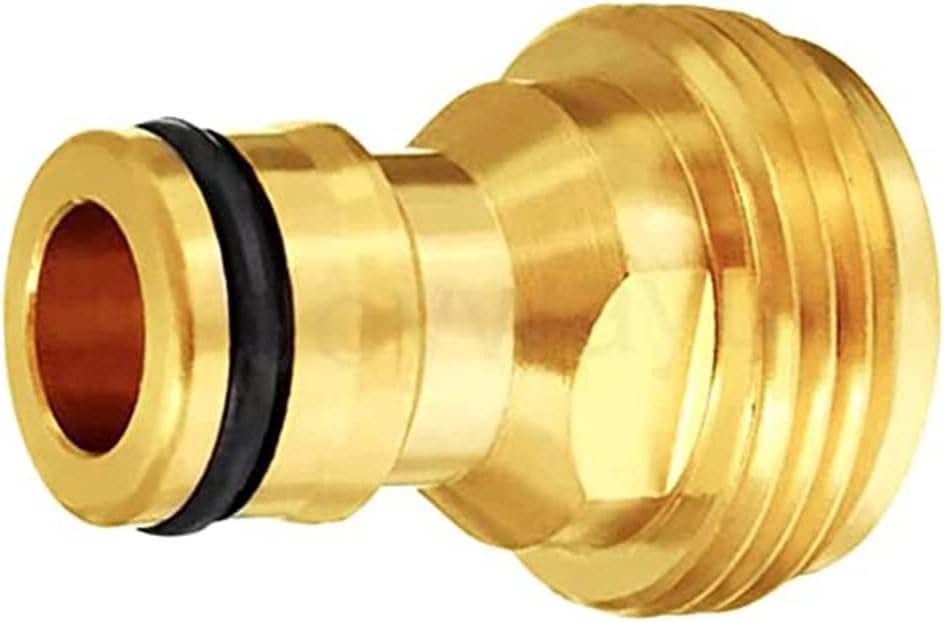 3/4" GHT Male Garden Hose Quick Connect Adapter Brass Connect Fitting(Pack of 4) V1258-DP02-B-492