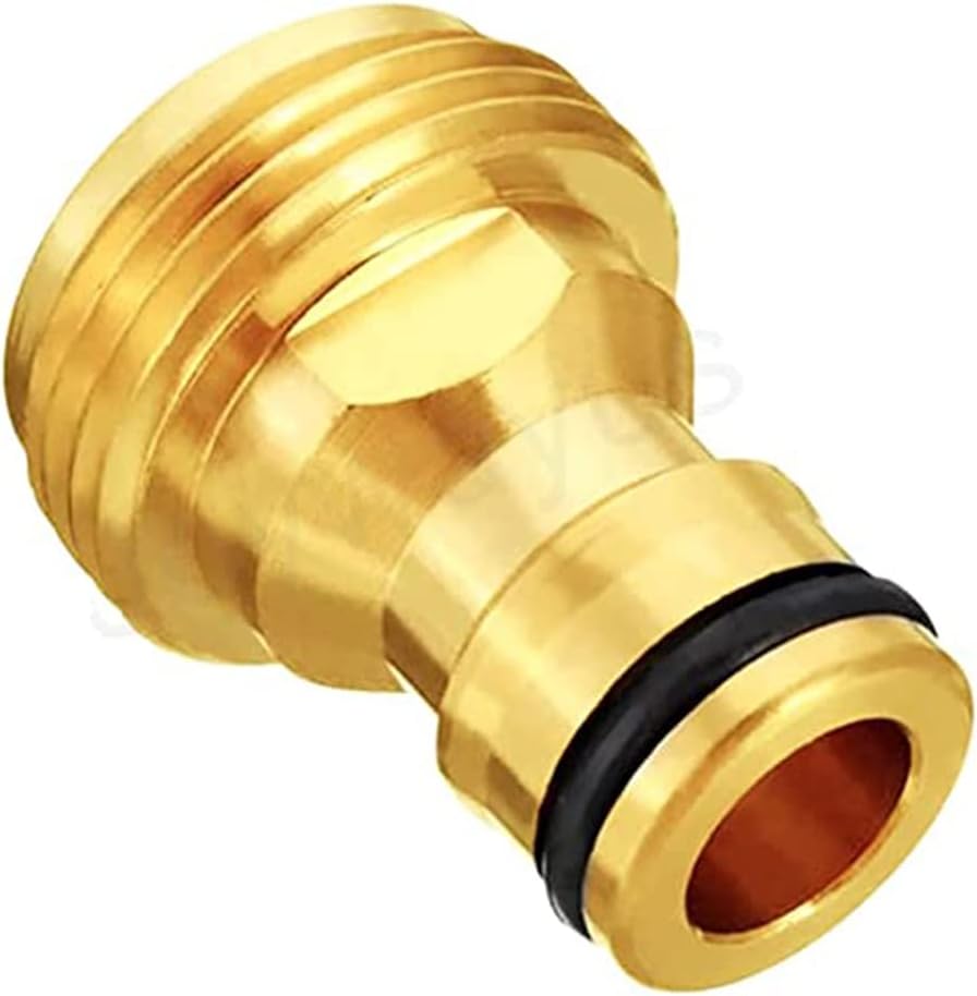 3/4" GHT Male Garden Hose Quick Connect Adapter Brass Connect Fitting(Pack of 4) V1258-DP02-B-492