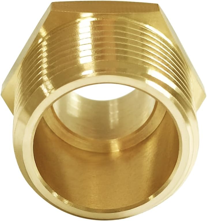 3/4" NPT Male x 1" NPT Male Brass Pipe Fitting Adapter V1258-DP02-B-506
