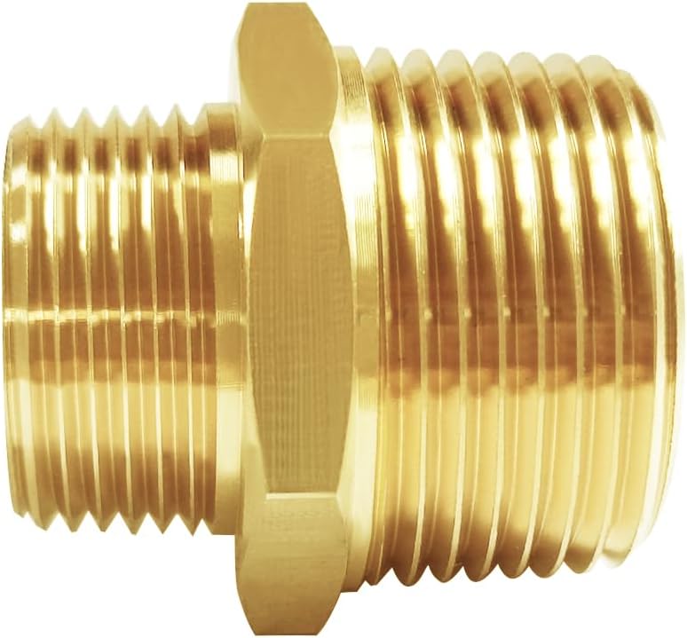 3/4" NPT Male x 1" NPT Male Brass Pipe Fitting Adapter V1258-DP02-B-506