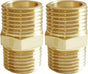 Brass Check Valve 1/2" Male to 1/2" Male Thread One Way Non Return Backflow Preventer Check Valves (Pack of 2) V1258-DP02-B-516