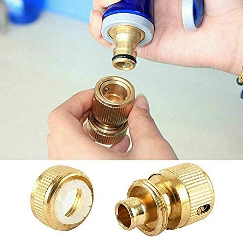 1/2" ID Hose Solid Brass Fitting Closed Flow Garden Tools Quick Repair Damaged Leaky Adapter Garden Water V1258-DP02-B-539