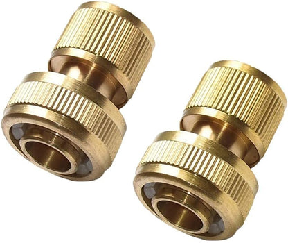 1/2" ID Hose Solid Brass Fitting Closed Flow Garden Tools Quick Repair Damaged Leaky Adapter Garden Water V1258-DP02-B-539