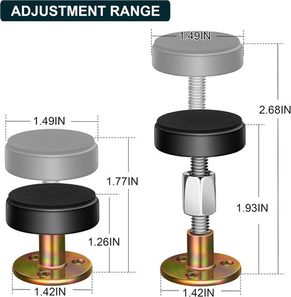 Adjustable Threaded Bed Frame Anti-Shake Tool, Headboard Stoppers, Bedside Anti Shake Tool for Beds Cabinets V1258-DP02-B-54