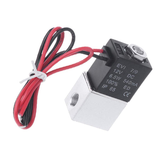 1/8" 12V DC 2 Way Pneumatic Aluminum Electric Solenoid Valve 2V025-08 Normally Closed Fast Response for Air V1258-DP02-B-543
