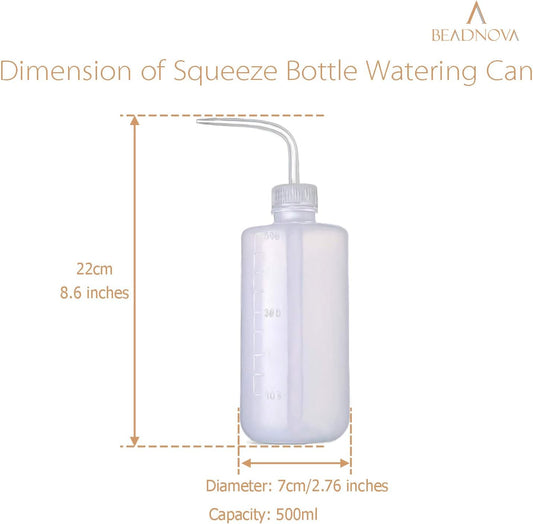 Irrigation Bottle 500ml 17oz Indoor Plant Watering Can Water Squirt Plastic Rinse Bottle for Eyelash V1258-DP02-B-562