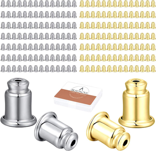 Safety Backs for Earrings Secure Earring Backs Replacements Hypoallergenic Pierced Ear Stud Stoppers for V1258-DP02-B-566