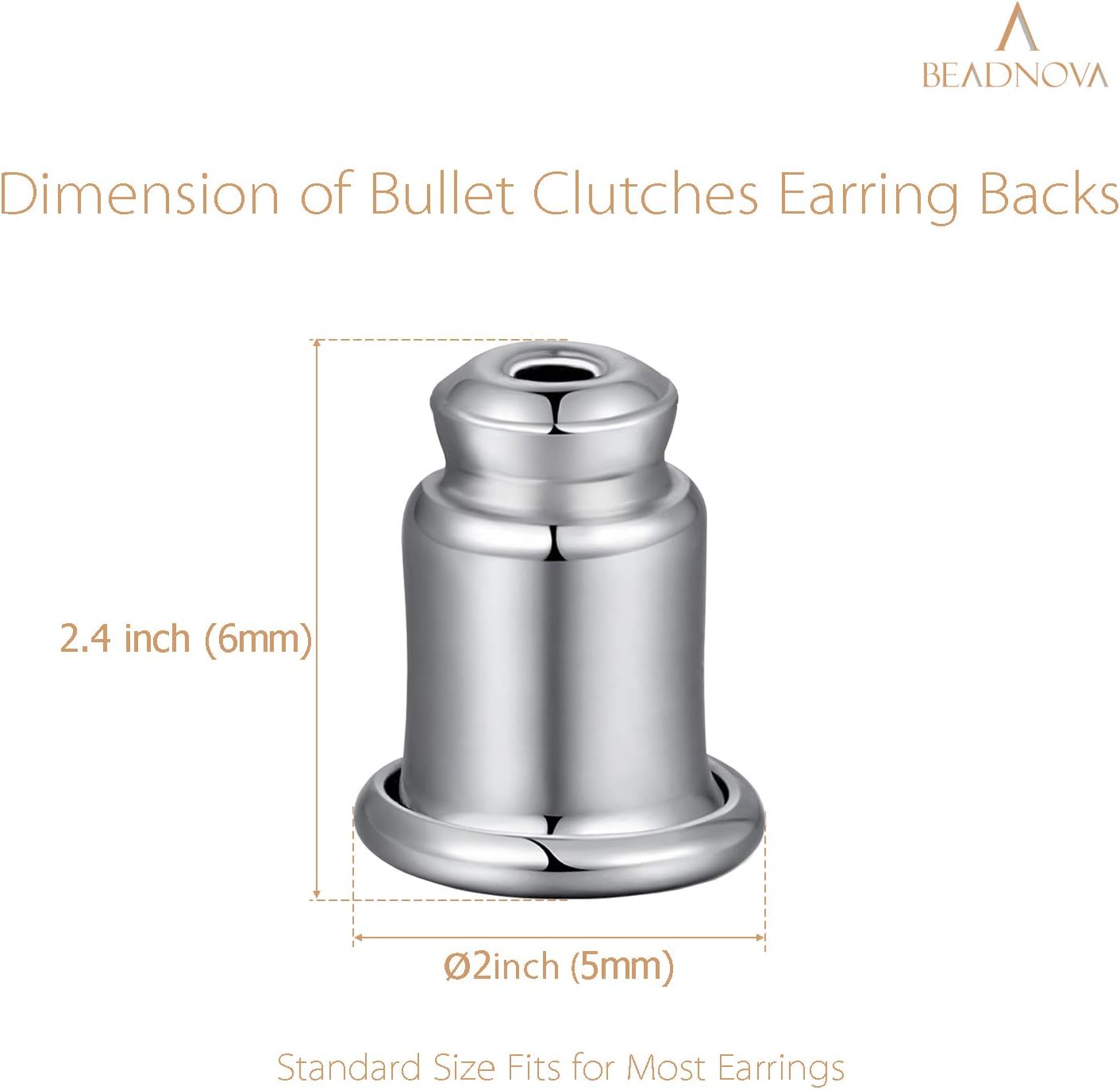 Safety Backs for Earrings Secure Earring Backs Replacements Hypoallergenic Pierced Ear Stud Stoppers for V1258-DP02-B-566