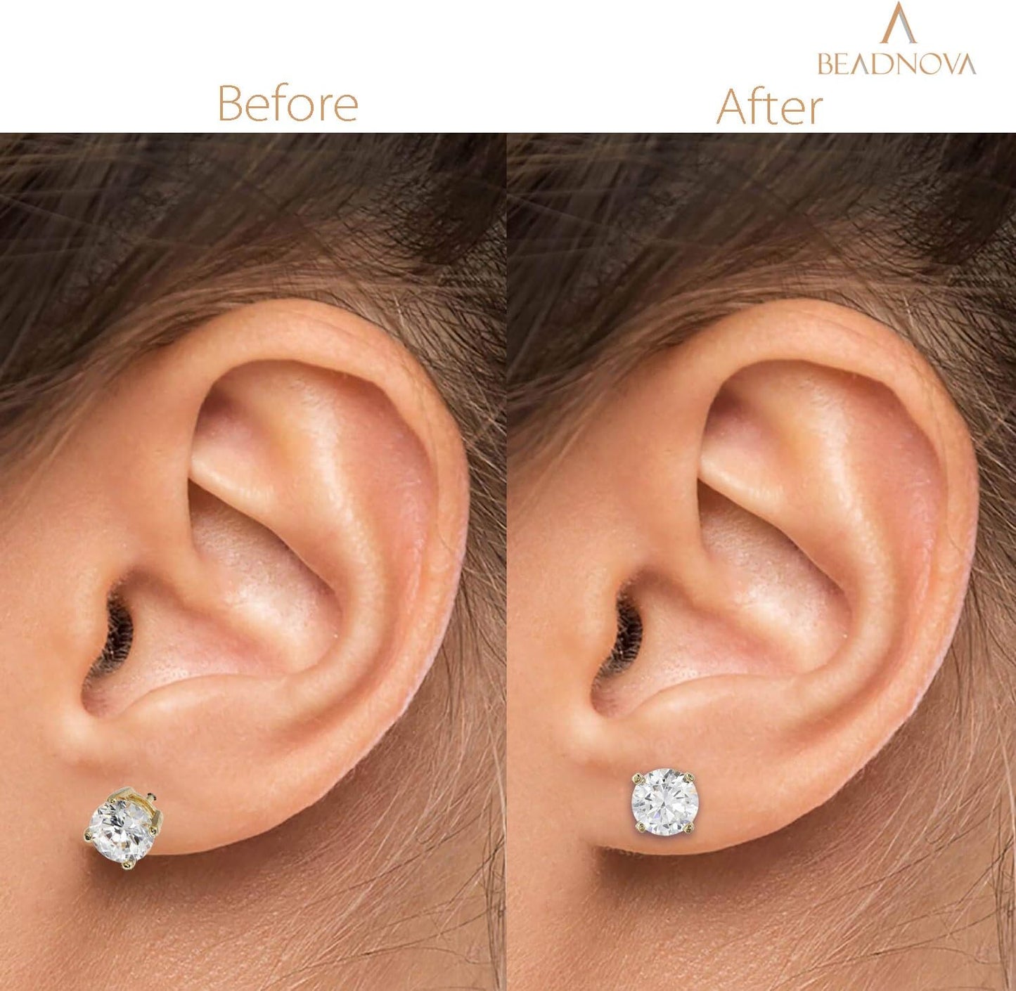 Safety Backs for Earrings Secure Earring Backs Replacements Hypoallergenic Pierced Ear Stud Stoppers for V1258-DP02-B-566
