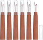 Seam Ripper 6pcs Wooden Style Plastic Thread Cutter Stitch Remover Large Thread Remover Stitch Eraser Tag V1258-DP02-B-567