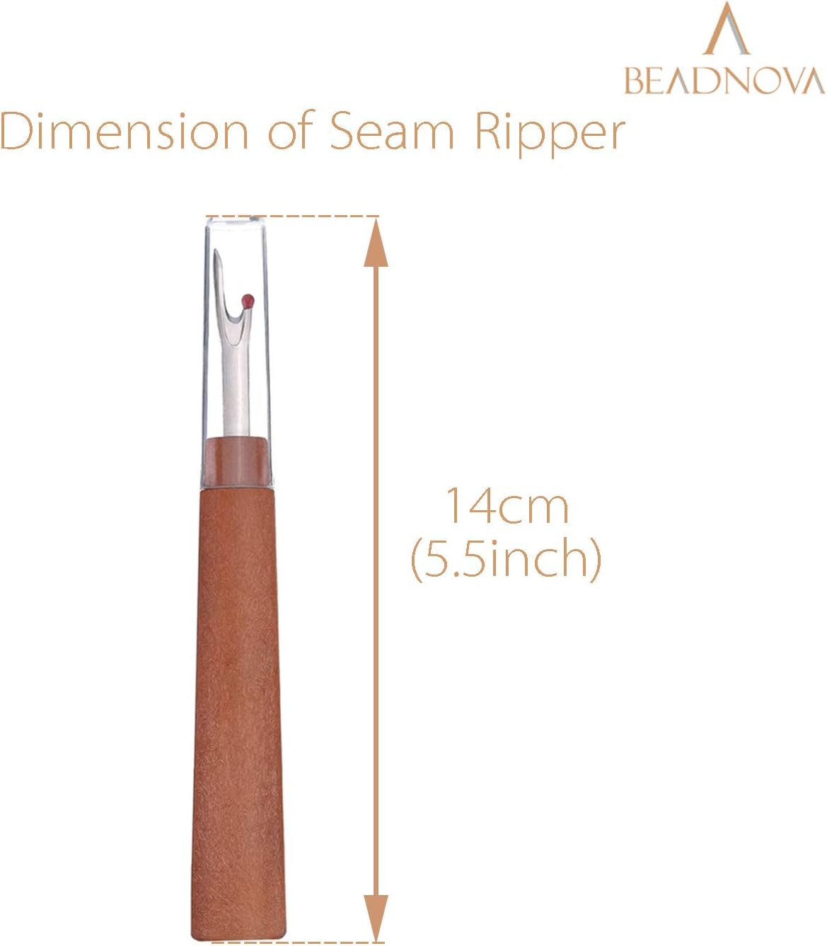 Seam Ripper 6pcs Wooden Style Plastic Thread Cutter Stitch Remover Large Thread Remover Stitch Eraser Tag V1258-DP02-B-567