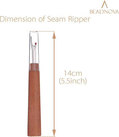 Seam Ripper 6pcs Wooden Style Plastic Thread Cutter Stitch Remover Large Thread Remover Stitch Eraser Tag V1258-DP02-B-567