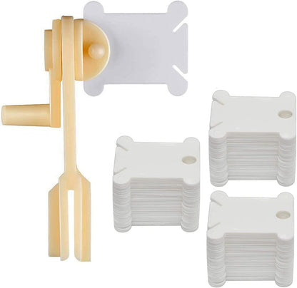 Embroidery Floss Bobbins 150pcs Embroidery Thread Holder with Winder Thread Bobbins for Floss Cross Stitch V1258-DP02-B-570