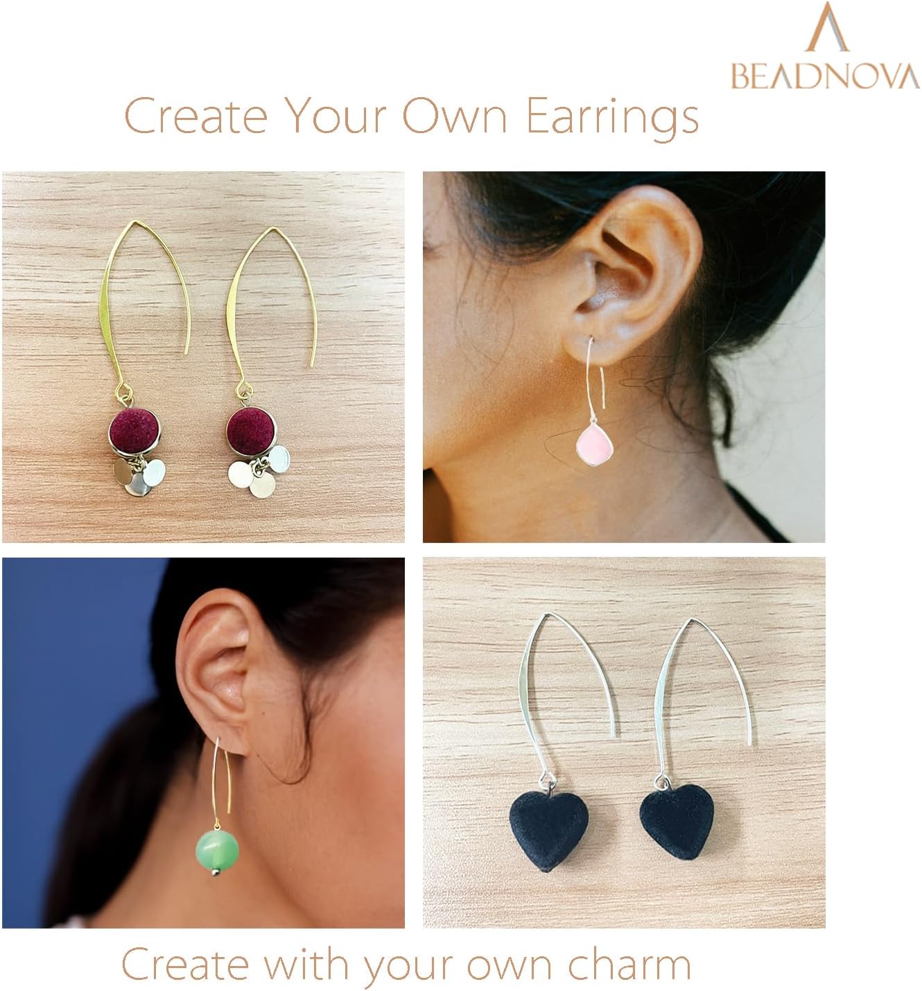 V Shape Ear Wire Long Earring Wire Earring Hook for Dangle Earwire Making Jewelry Making Ear Post DIY (Silver V1258-DP02-B-571