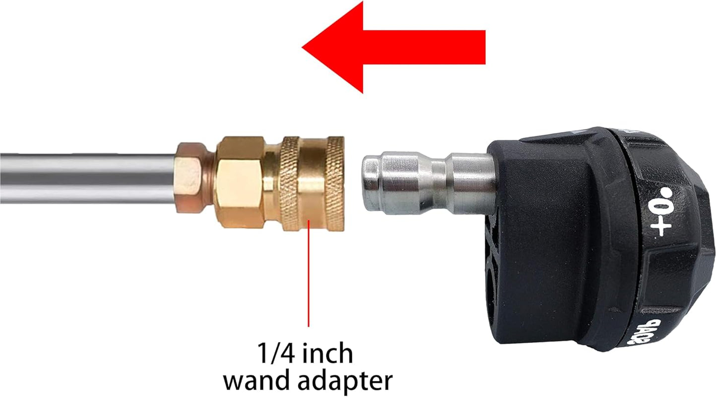 Pressure Washer Nozzle, 6-in-1 Quick Change over and Adjustable, Power Washer Tips Replacement with 1/4 inch V1258-DP02-B-58