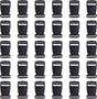 Side Release Buckle 1 Inch Plastic Buckles Clip Adjustable Release for Paracord Webbing Belt (Black, 1 Inch, V1258-DP02-B-590