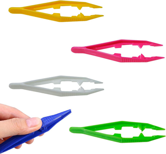 Bead Tweezers 25pcs Plastic Forceps Craft Tweezer for DIY Craft Jewelry Making Family School Beading Project V1258-DP02-B-593