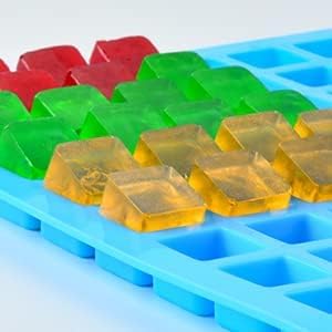 Square Silicone Candy Molds - Mini Silicone Molds for Hard Candy, Chocolate, Gummy, Caramel, Ganache, Ice V1258-DP02-B-6