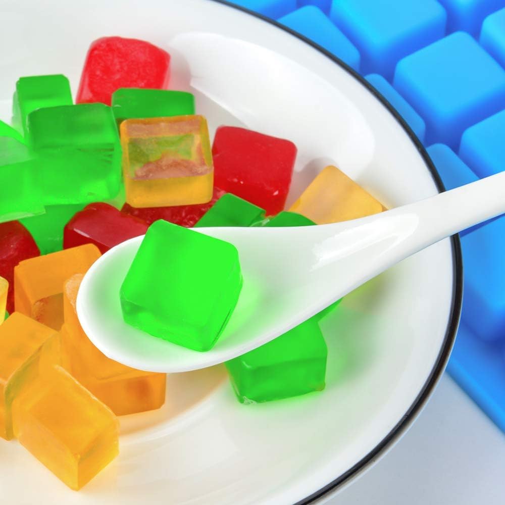 Square Silicone Candy Molds - Mini Silicone Molds for Hard Candy, Chocolate, Gummy, Caramel, Ganache, Ice V1258-DP02-B-6
