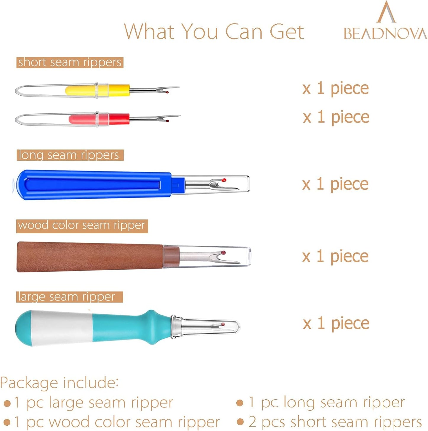 Seam Ripper 5pcs Plastic Thread Cutter Stitch Remover Large Thread Remover Stitch Eraser Tag Ripper for V1258-DP02-B-601