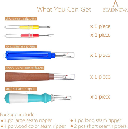 Seam Ripper 5pcs Plastic Thread Cutter Stitch Remover Large Thread Remover Stitch Eraser Tag Ripper for V1258-DP02-B-601