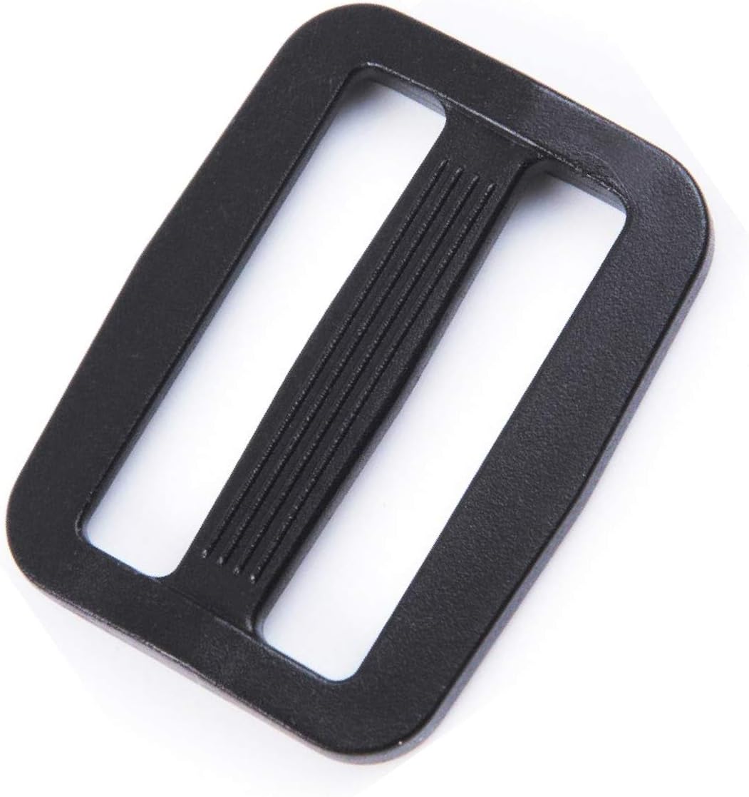 Triglide Slide Buckle 1 Inch Plastic Slide Buckle Webbing Slider for Belt Backpack Bag DIY (50 Piece, Black) V1258-DP02-B-604