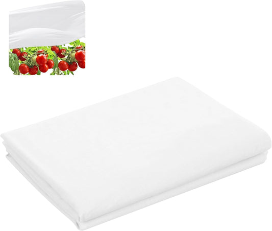 15 x 10 Ft Plant Sun Protection Cloth, Garden Plant Shade Cloth, Non-Woven White Light Refraction Sunshade V1258-DP02-B-610