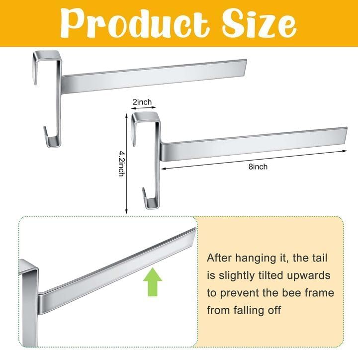 4 Pcs Beehive Frame Holder- Stainless Steel Beehive Frame Perch- 5 Full Frame Capacity Beekeeping Frame V1258-DP02-B-613