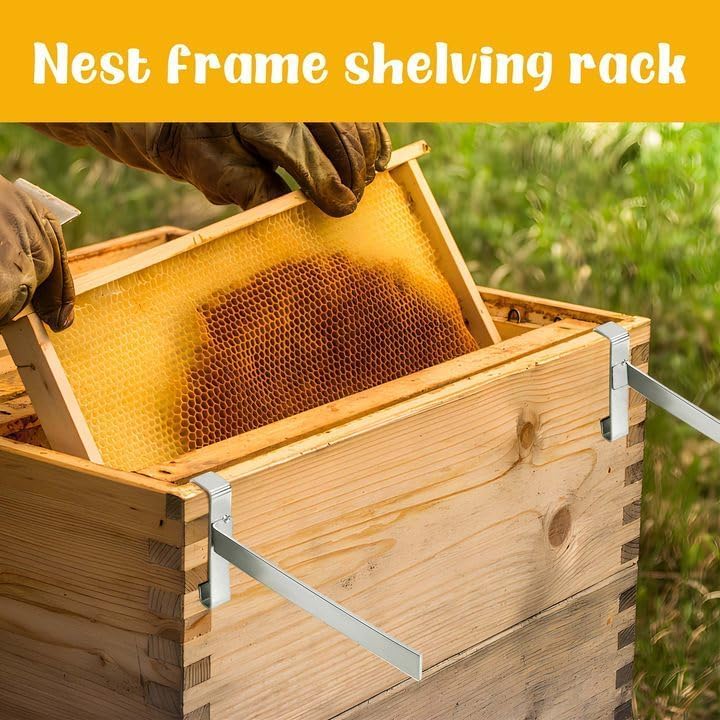4 Pcs Beehive Frame Holder- Stainless Steel Beehive Frame Perch- 5 Full Frame Capacity Beekeeping Frame V1258-DP02-B-613