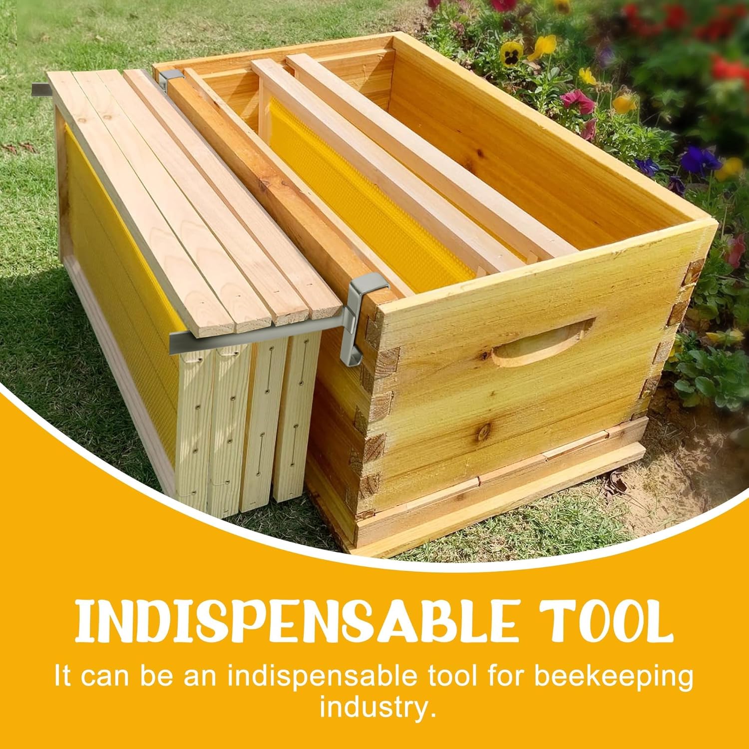 4 Pcs Beehive Frame Holder- Stainless Steel Beehive Frame Perch- 5 Full Frame Capacity Beekeeping Frame V1258-DP02-B-613