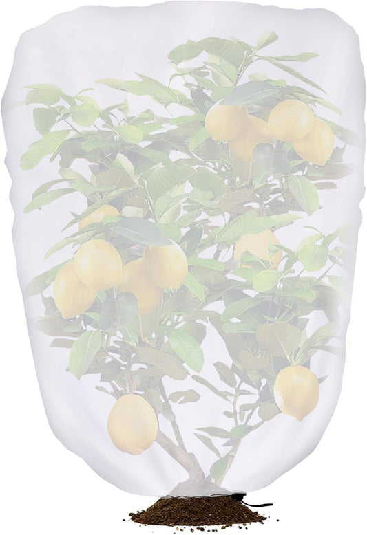3.3 x 2.6Ft Garden Plant Shade Cover with Drawstring, Non-Woven Garden Shade Sun Protection Plants Cover, V1258-DP02-B-614