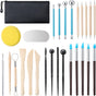 Clay Tools Kit, 27 PCS Pottery Tools, Practical Polymer Clay Sculpting Tools Kit, Air Dry Clay Tools Set for V1258-DP02-B-62