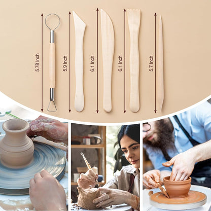 Clay Tools Kit, 27 PCS Pottery Tools, Practical Polymer Clay Sculpting Tools Kit, Air Dry Clay Tools Set for V1258-DP02-B-62