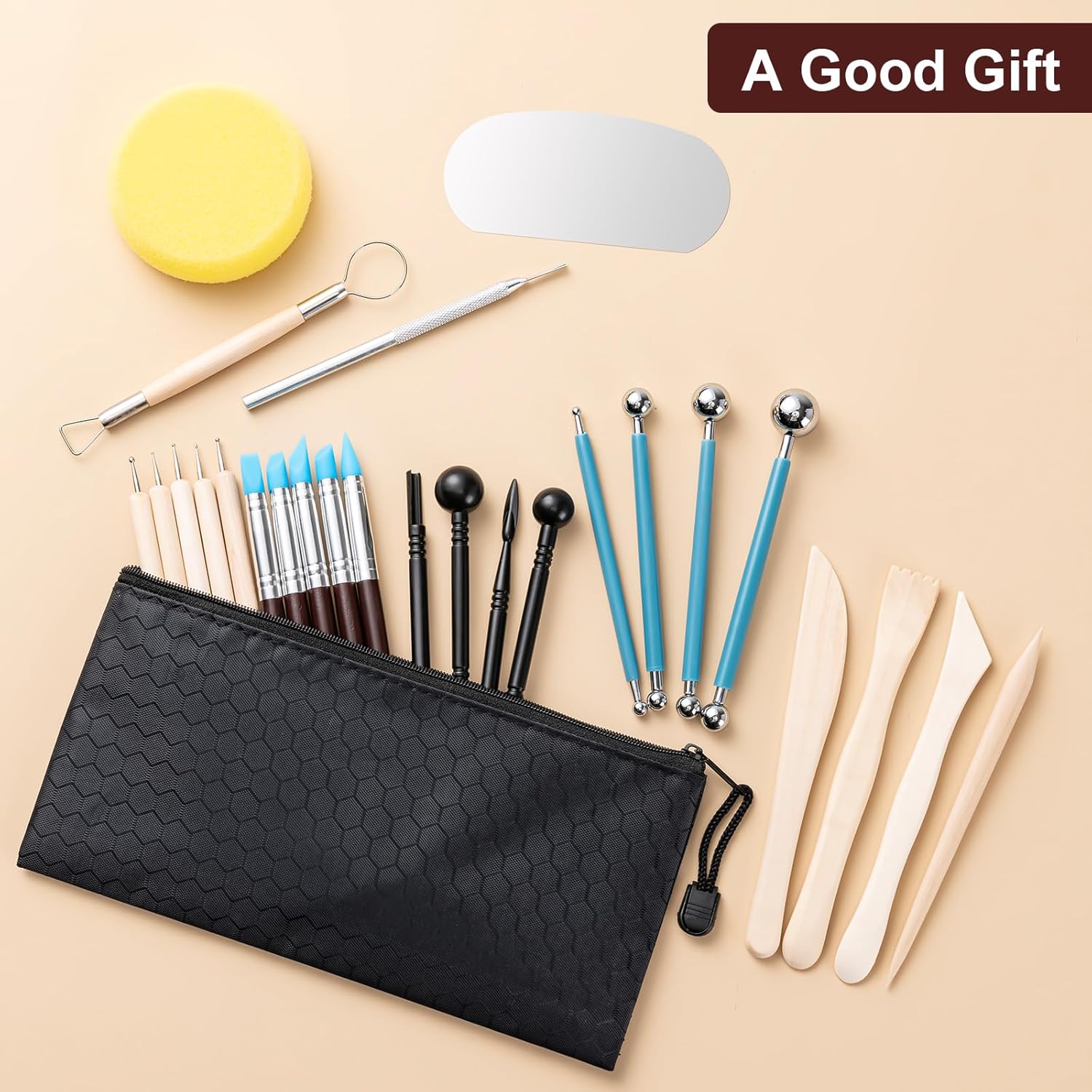 Clay Tools Kit, 27 PCS Pottery Tools, Practical Polymer Clay Sculpting Tools Kit, Air Dry Clay Tools Set for V1258-DP02-B-62