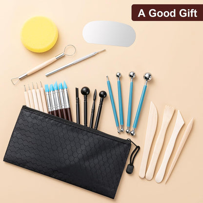 Clay Tools Kit, 27 PCS Pottery Tools, Practical Polymer Clay Sculpting Tools Kit, Air Dry Clay Tools Set for V1258-DP02-B-62