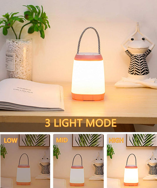 Night Light for Kids, USB Rechargeable Nursery Lamp Portable Camping Lantern with 3 Light Modes for V1258-DP02-B-620