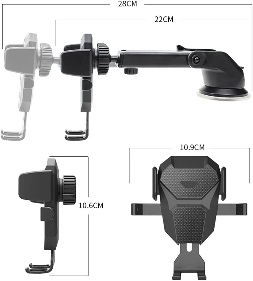 Mobile-Phone Holder/Mount for Car - Automobile Cradle Van Accessories for Dashboard Windscreen V1258-DP02-B-630