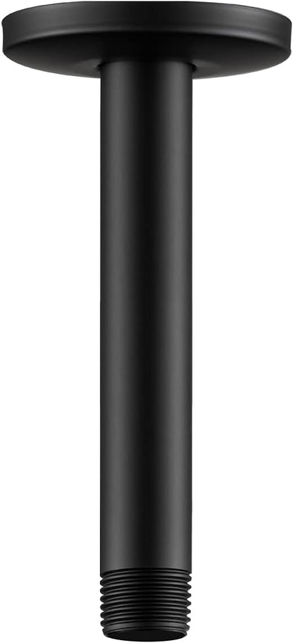 Shower Arm with Flange, 6 in Ceiling Mount Replacement Rain Shower Head Straight Arm Ceiling-Mounted For V1258-DP02-B-646