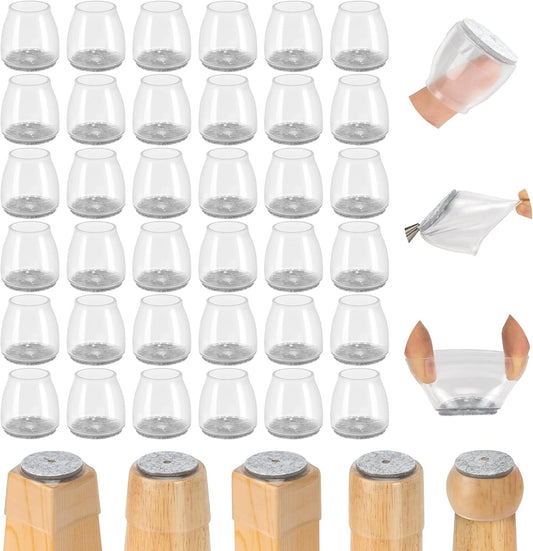 36Pcs Round Chair Leg Floor Protectors, Silicone Chair Feet Caps to Protect Tile Floors, Felt Pads Furniture V1258-DP02-B-65