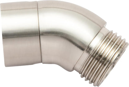 Shower Head Elbow Adapter, Brushed Nickel All Metal Handheld Shower Head Elbow Adapter Shower Arm Angle V1258-DP02-B-651
