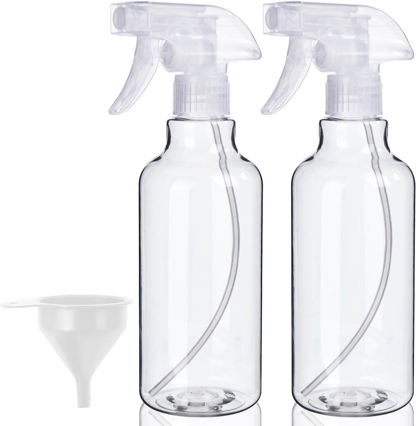 Plastic Spray Bottles, 2-Pack, 16.9 Oz, Mist & Stream, Heavy Duty Spraying, Empty Water Spray Bottle for V1258-DP02-B-658