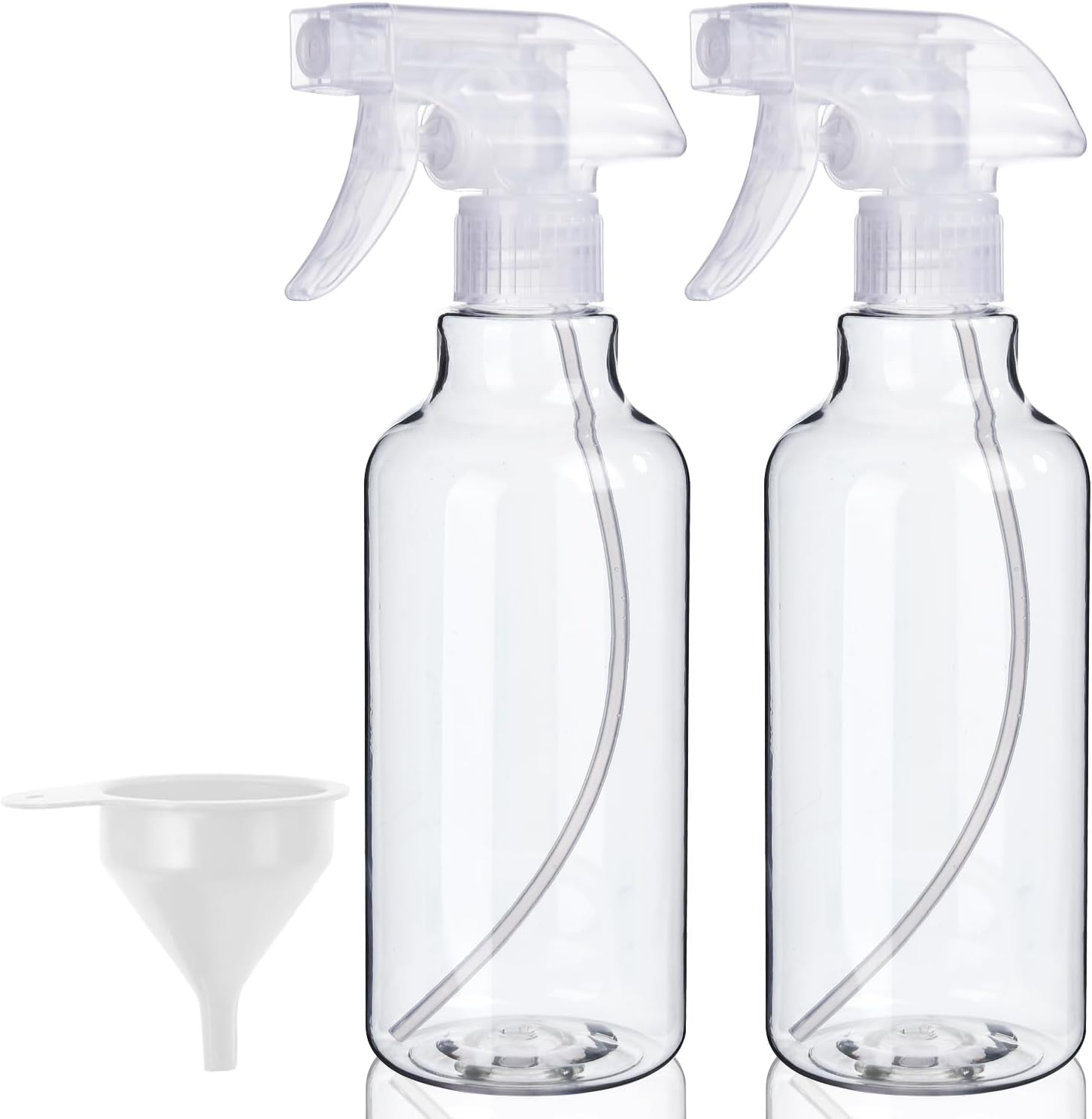 Plastic Spray Bottles, 2-Pack, 16.9 Oz, Mist & Stream, Heavy Duty Spraying, Empty Water Spray Bottle for V1258-DP02-B-658