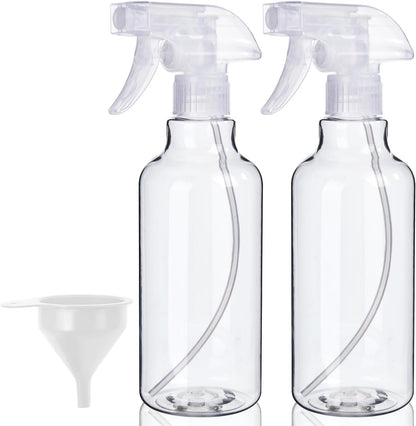 Plastic Spray Bottles, 2-Pack, 16.9 Oz, Mist & Stream, Heavy Duty Spraying, Empty Water Spray Bottle for V1258-DP02-B-658