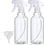 Plastic Spray Bottles, 2-Pack, 16.9 Oz, Mist & Stream, Heavy Duty Spraying, Empty Water Spray Bottle for V1258-DP02-B-658