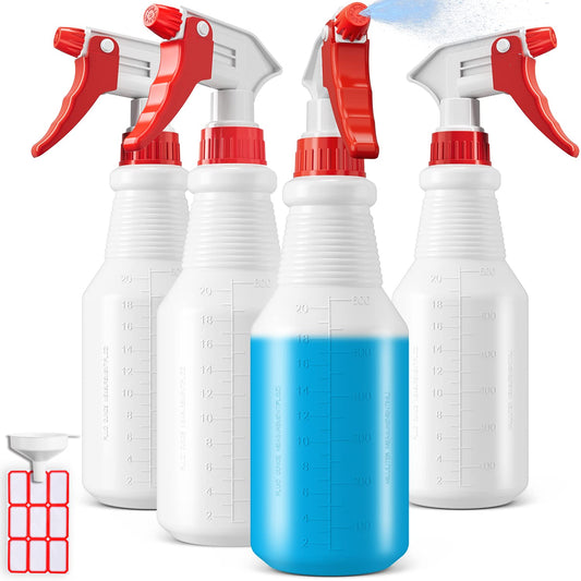 Spray Bottles (4 Pack, 24 Oz) Refillable Empty Plastic Water Spraying Bottle for Cleaning Solutions, Hair V1258-DP02-B-660