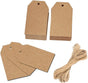 100 Pcs Christmas Gift Tags with String Kraft Paper Vintage Wedding Hang Tags 7x4cm with Natural Jute Twine V1258-DP02-B-662