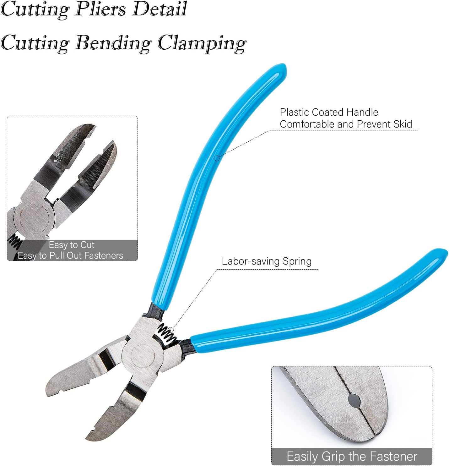 Multi-function Diagonal Side Cutting Plier Car Trim Panel Clip Cutter Puller Fastener Rivets Remover V1258-DP02-B-669