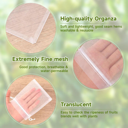 Fruit Protection Bags - 100PCS Nets, 4x6 Inch, White, Mesh Bags for Fruit & Vegetables V1258-DP02-B-680