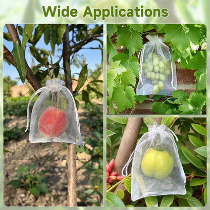 Fruit Protection Bags - 100PCS Nets, 4x6 Inch, White, Mesh Bags for Fruit & Vegetables V1258-DP02-B-680